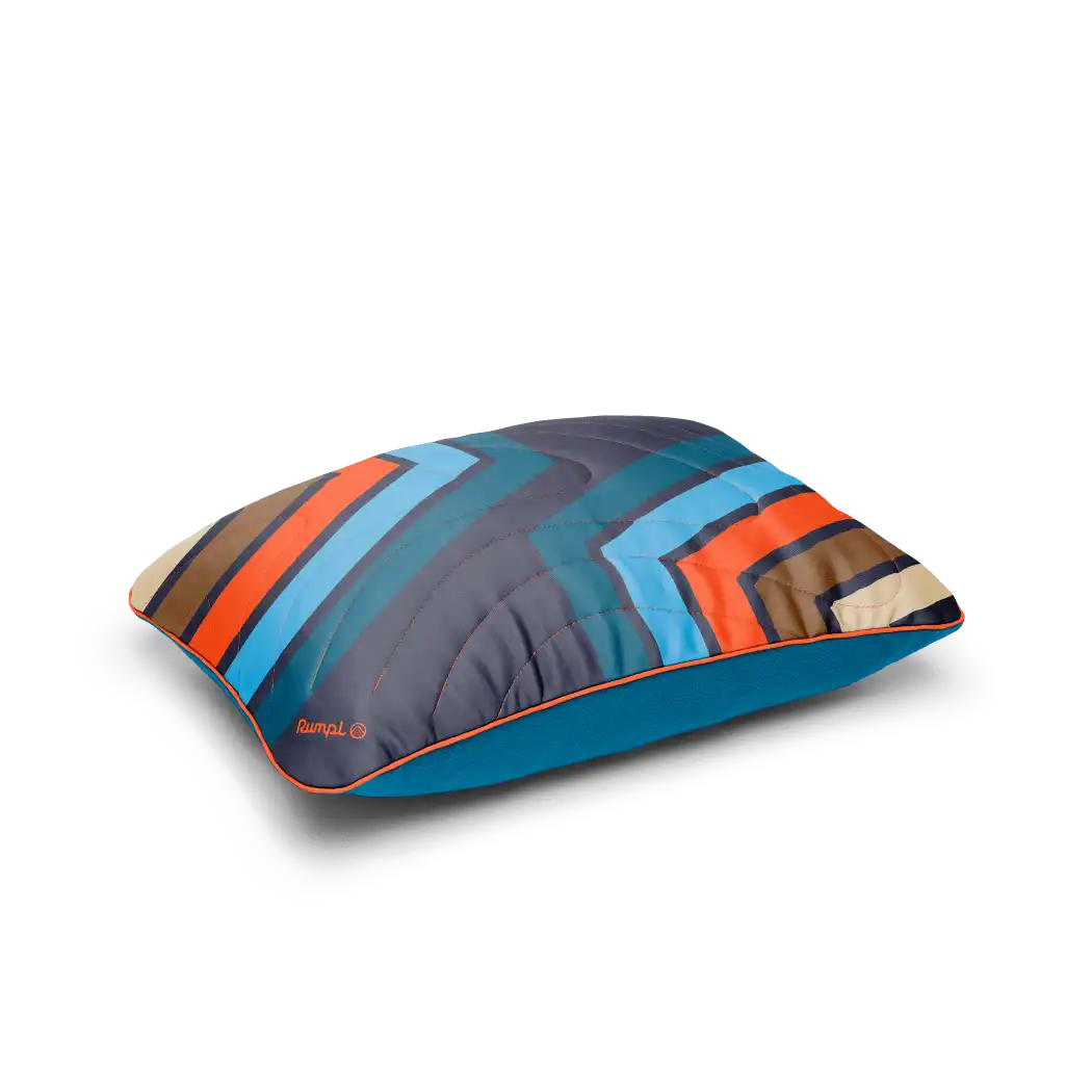The Camp Pillow - Midnight Retro Stripes