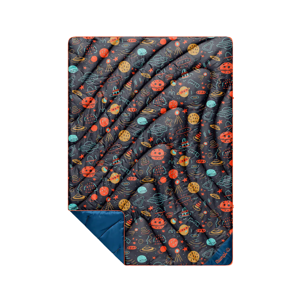 Original Puffy Throw Blanket - Bedtime Space Doodles